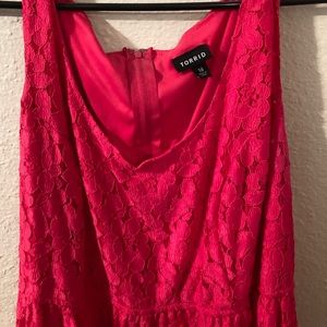 Torrid size 18 fuschia dress